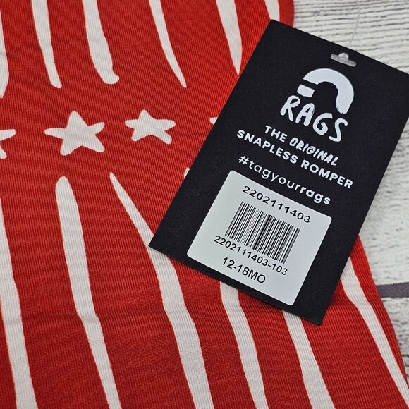 NWT Rags To Raches‎ Baby Boy 4th Of July Romper Size 12-18 months - Picture 4 of 6